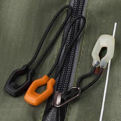6pcs Luminous Zipper Travel Bag Zipper Anti-loss Anchor Lanyard Outdoor Tent Backpack Clothes Pull Ring Replacement Clip Zipper