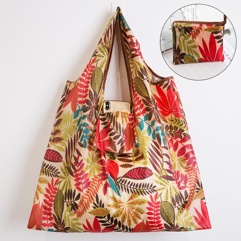 Large 210D Oxford Cloth Folding Tote - Portable, Durable Shopping & Storage Bag