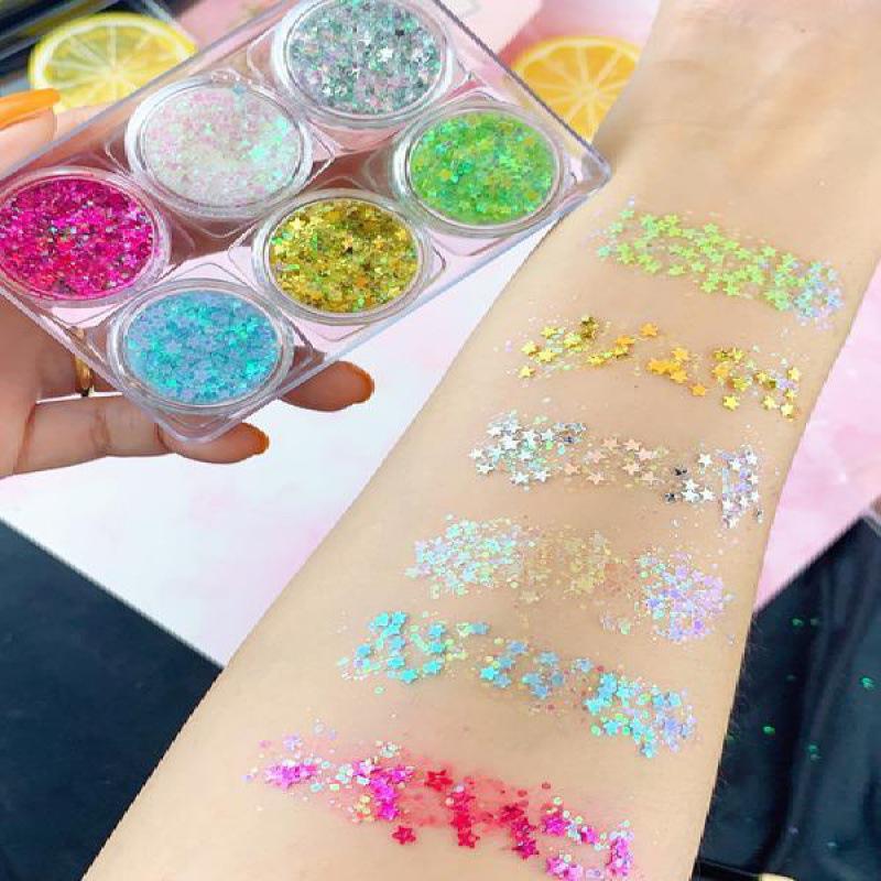 Face Rhinestone Eye Makeup Highlighter: Shiny Tear Duct and Corner Stickers with Star Crystal Design