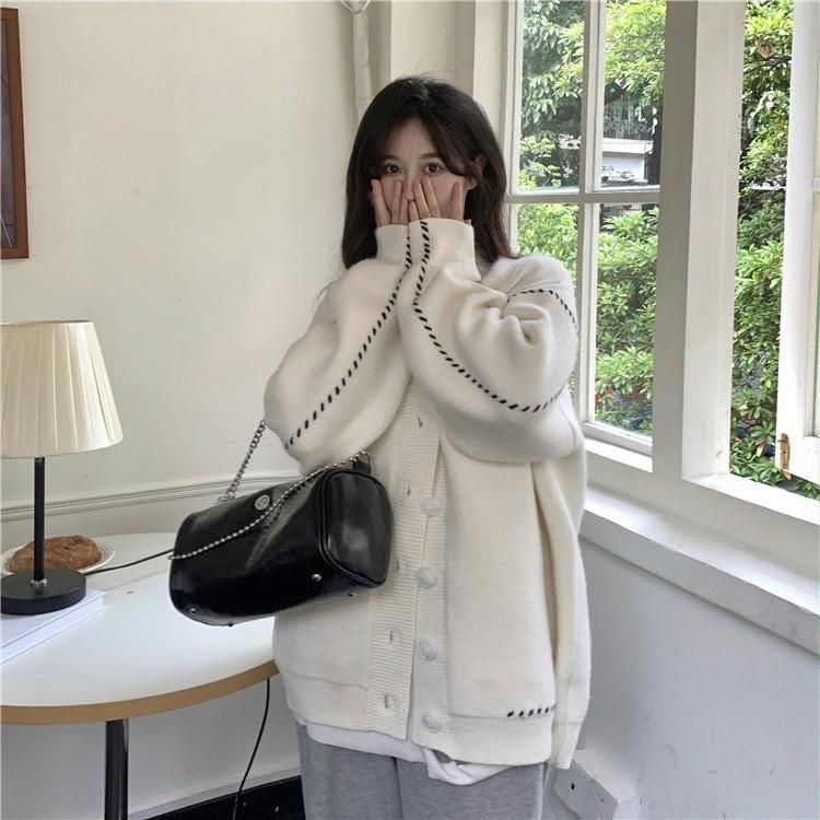 2025 Autumn and Winter New Lazy Style Fashionable Sweater Cardigan Jacket