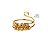 Hot-selling spiral beads can be rotated to relieve anxiety opening ring k gold simple men's and women's bead ring