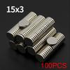 15x3mm Powerful Neodymium Magnet N35 NdfeB Permanent Magnetic imanes Round Super Strong Fridge Magnets DIY