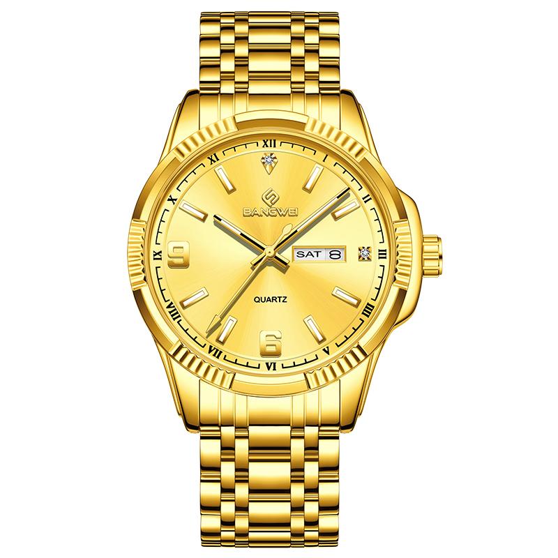 BANGWEI Ladies Watch Business Women's Watch Calendar Luminous Clock Quartz Stainless Steel Strap Fashion Watch for Women reloj