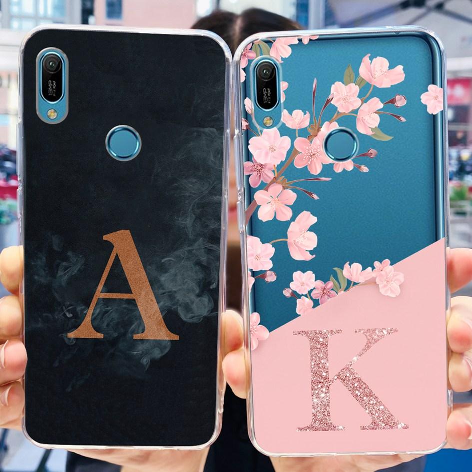 For Huawei Y6s Y6 2019 Case MRD-LX1 MRD-LX3 JAT-L29 JAT-L41 Phone Cover Lovely Letters Clear Bumper For Huawei Y6 Pro 2019 Funda