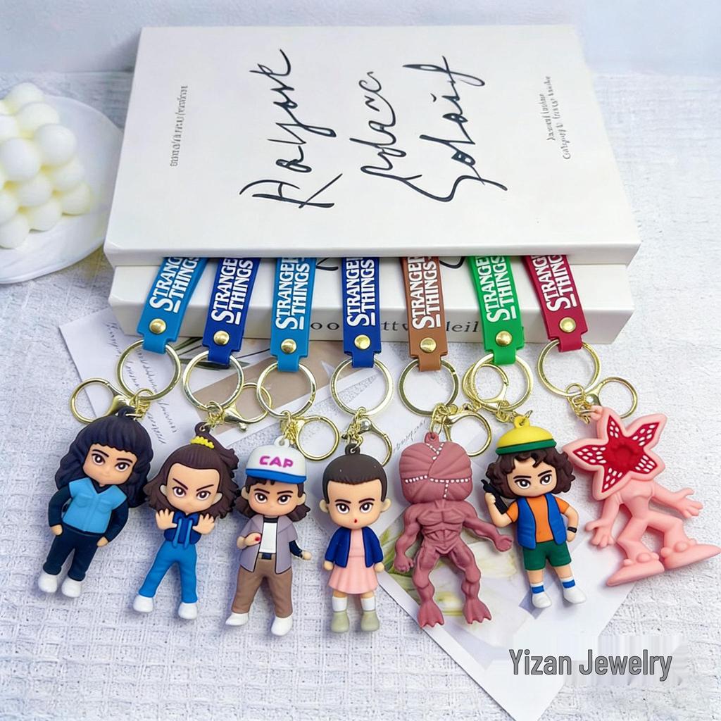Stranger Things 2026 Silicone Keychain: Cute Bag Pendant & Car Accessory