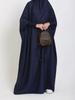 Designer Vintage Solid Loose Long Sleeve Dress Women Elegant Casual Natural Ruffle One Piece Dresses Female National Wind Hooded Blouse Clothing