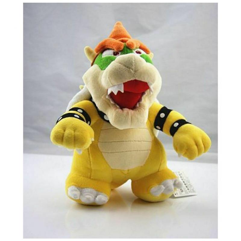 Jucărie de pluș Bowser Koopa, personaj Super Mario, în picioare
