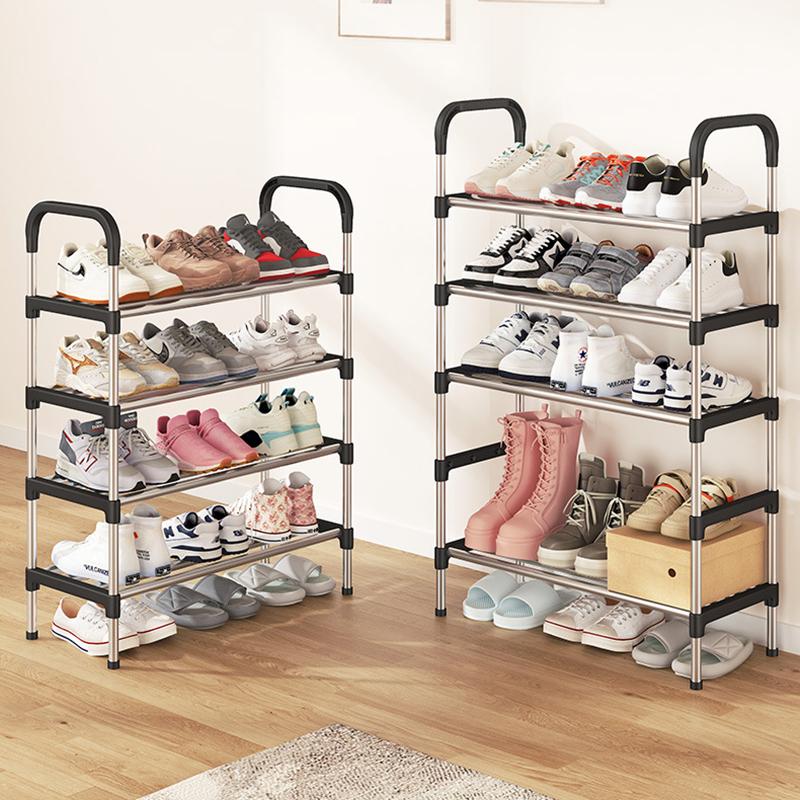 3-8Floor Simple Shoe Rack Multi Layer Dustproof Household Doorstep Shoe Cabinet Storage Space Saving Assembly Of Small Shoe Rack