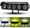 Motorcycle White and Yellow Dual-color Five-point Headlight LED External Paving Small Cannon Super Strong Light Lens Electric Ve