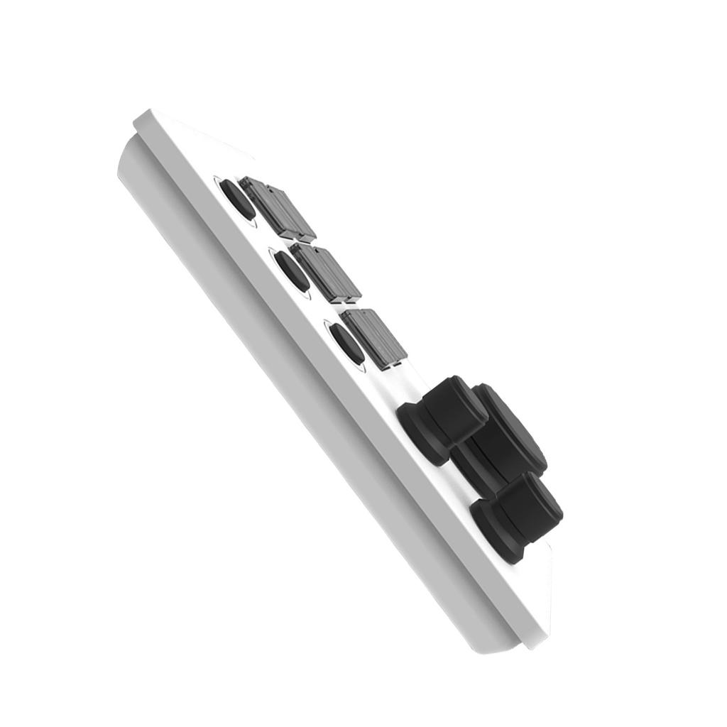 Visueller Tastatur-Stream-Controller mit 6 anpassbaren Tasten, 3 Knöpfen für Content Creators, Gaming, Weiß