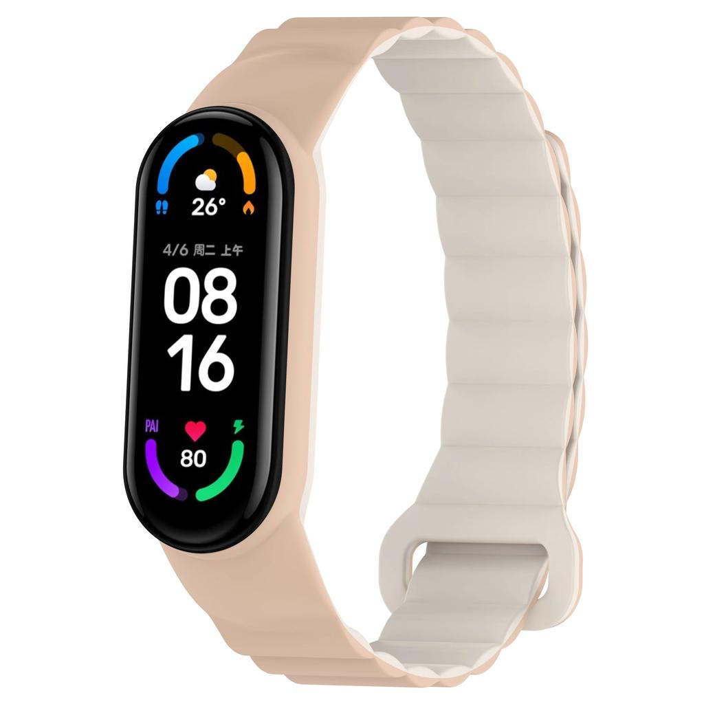 Silicone Magnetic Strap For Xiaomi Mi Band 7 6 5 4 3 Sports Bicolor Loop Bracelet Band For Mi Band 6 5 Blet For Mi Band 5 Correa