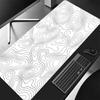 Strata Liquid Stains Black And White Mouse Pad 90x40 Topographic Big Mousepad Company Gamer Rug Deskmat Personalized Art Deskmat