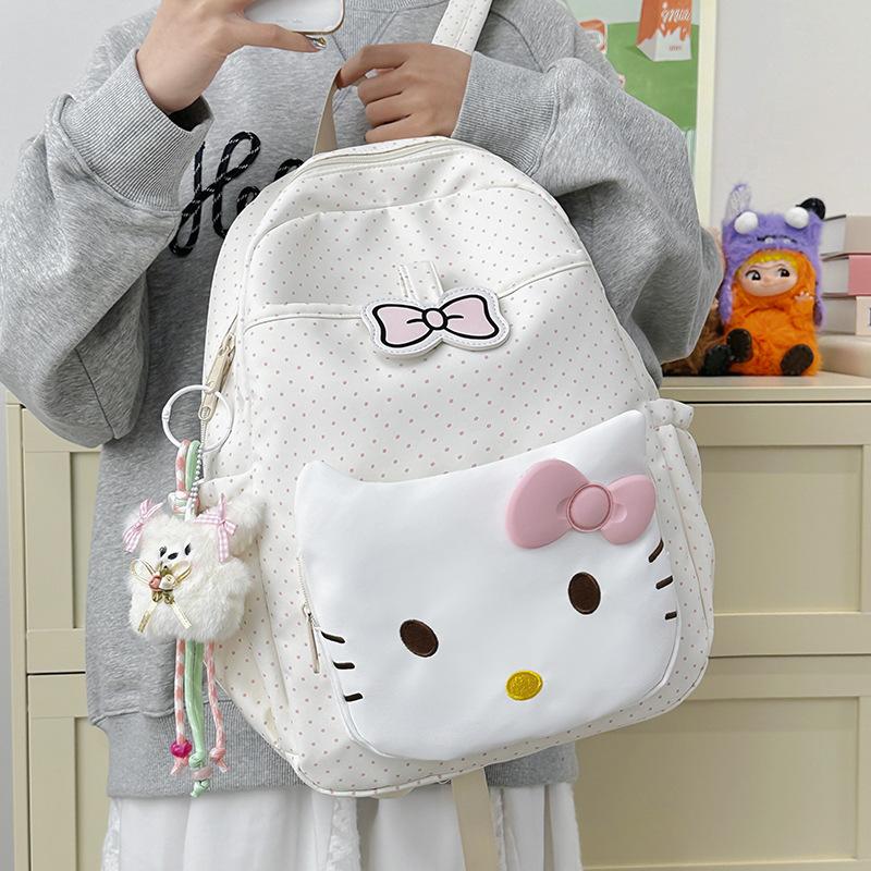 Schoolbag Cartoon Plaid Cat Backpack New Backpack Childlike Cute Bag Small Fresh Primary School Girl Schoolbag