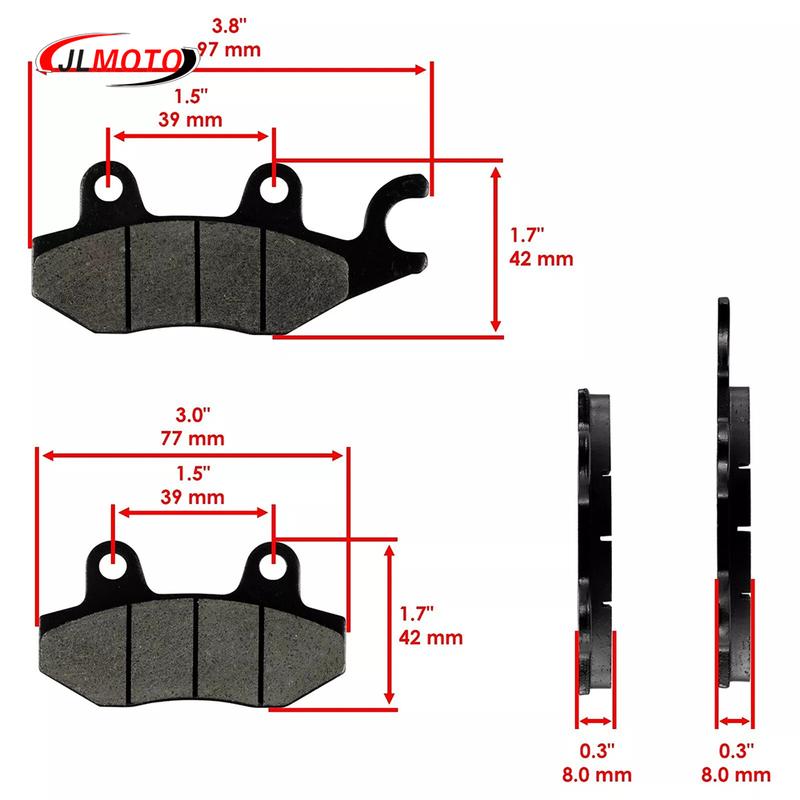Full Set Front Rear Brake Pads for Yamaha ATV Quad Bike YFZ450 YFZ450R YFZ450X 2006- Buggy Parts