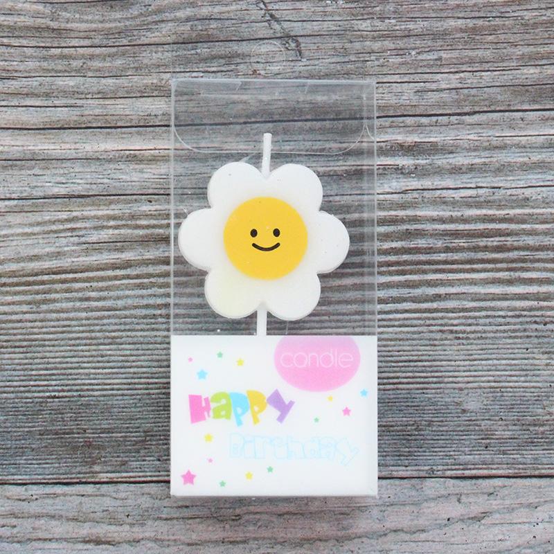 

Новая одиночная свеча в корейском стиле, маленькая, свежая, желтая, с улыбающимся лицом, подсолнух, для вечеринки по случаю дня рождения, в ПВХ коробке red single sunflower candle