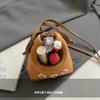 Sweet and Lovely Little Flower Girl Handbag Stylish Wave Point Mini Baby Crossbody Bag Autumn and Winter Children's Small Bag