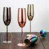 304 Stainless Steel Goblet Champagne Glasses Original Cocktail Glass Creative Unbreakable Metal Restaurant Champagne Wine Glass