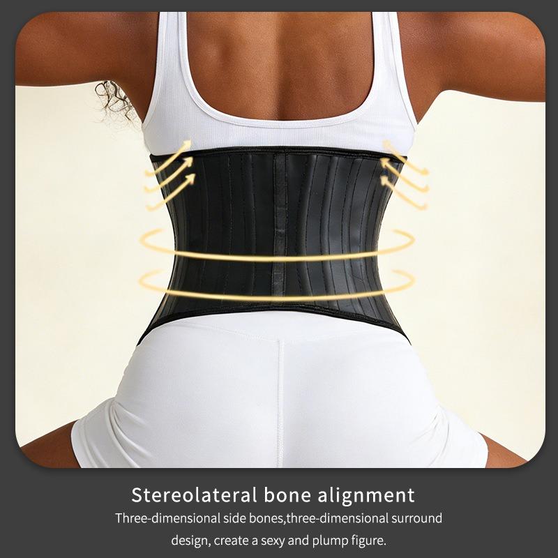 Gaine Amincissante en Latex Grande Taille Corset Post-Partum Contrôle du Ventre Ceinture Minceur pour la Taille