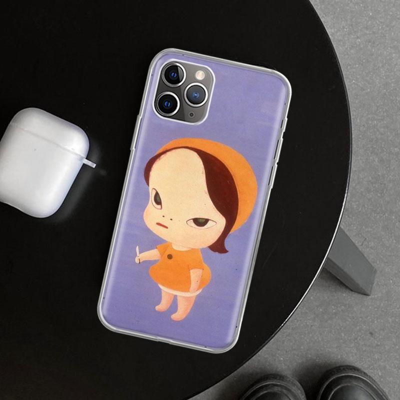 Y-Yoshitomo Nara Telefoonhoesje Cover voor iPhone 11 12 13 Mini 14 15 Plus 16 Pro Max 17 Air 7 8 + SE Kunst Gepersonaliseerde Fundas 11 12 13
