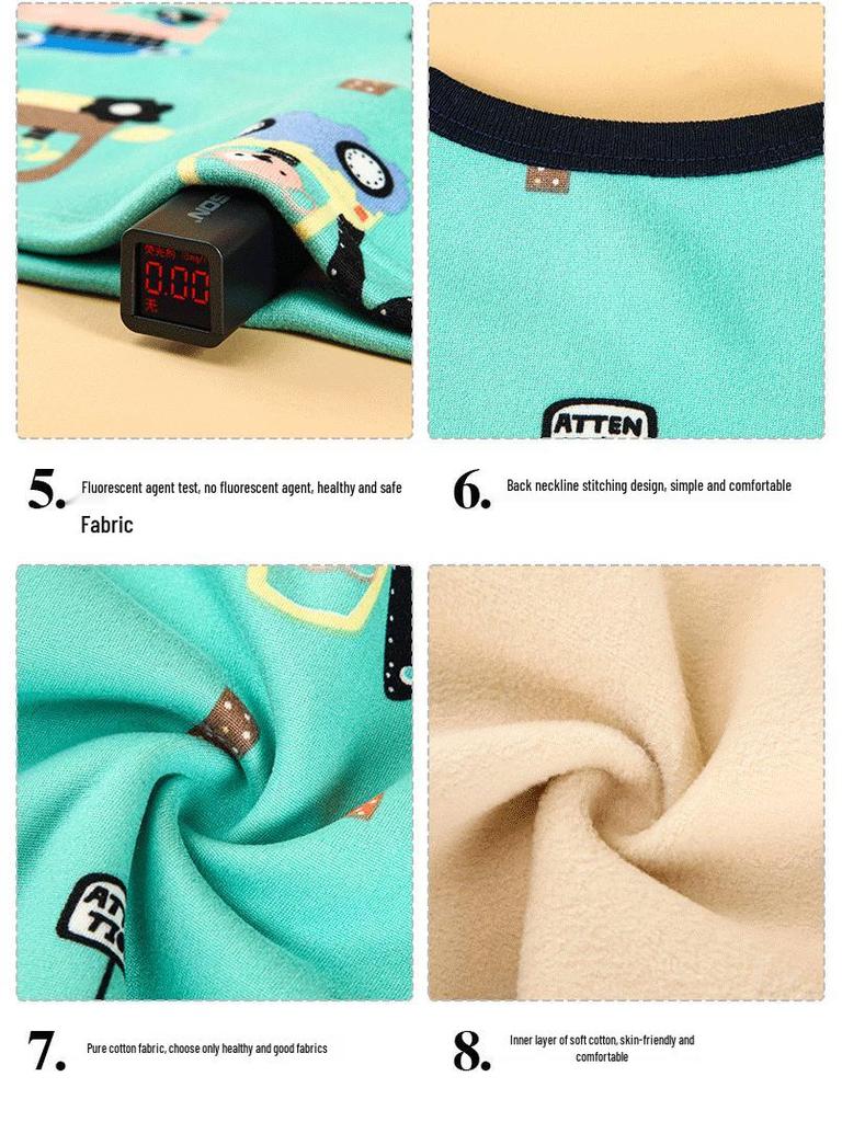 Warmer Winter-Unterwäsche-Set für Kinder mit Fleece-Futter: Herbstliche Thermoschicht & Homewear für Mädchen und Jungen