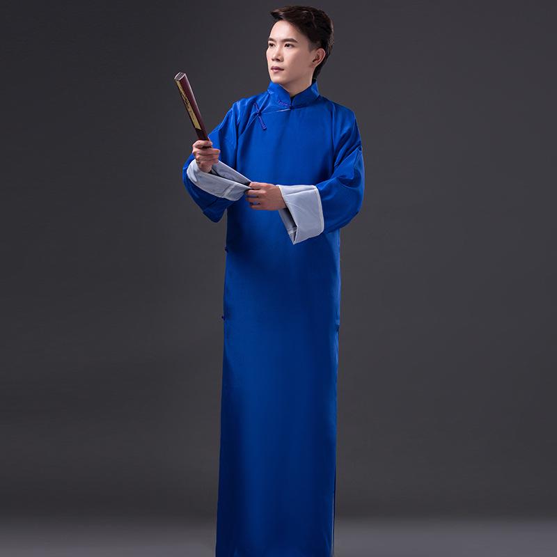 Men's Long Sleeve Frog Button Robe Schoolteacher Performance Costume