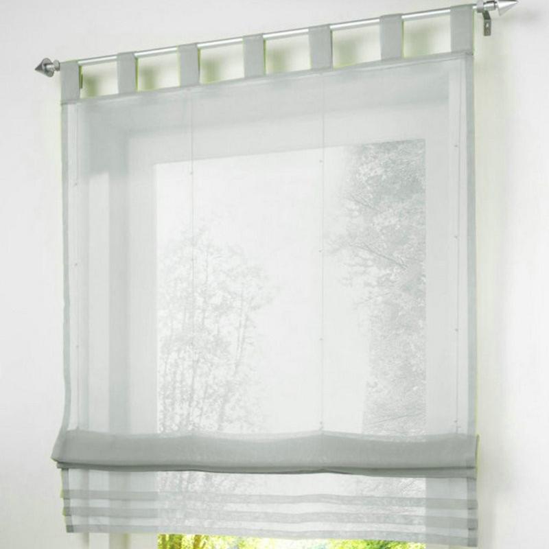 Roman Curtain with Adjustable Length Light Filtering Roman Blind for Home Office and Balcony Space Curtain