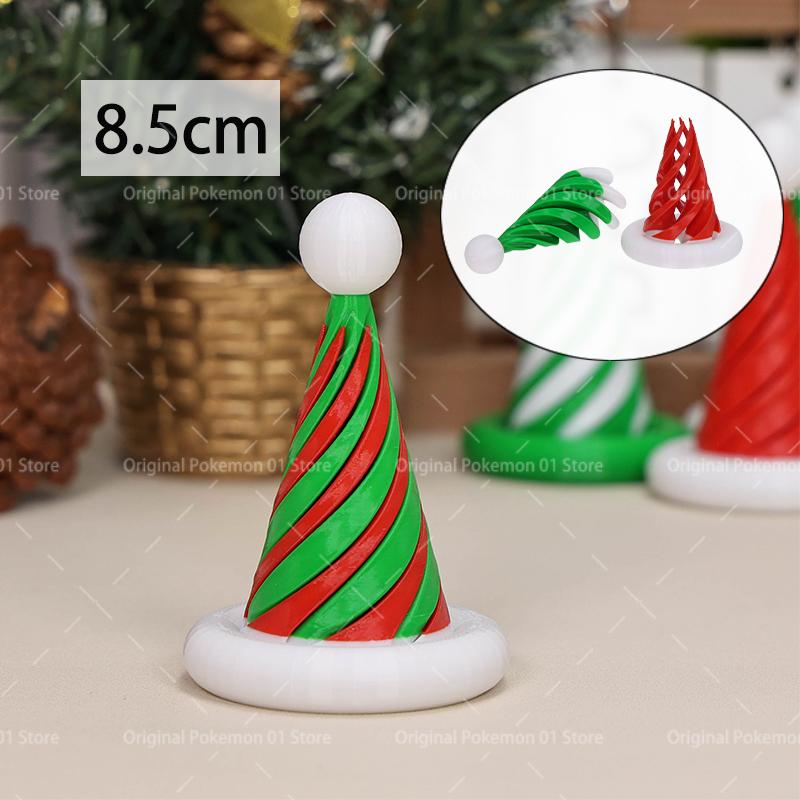 3D Printed Spiral Cone Toy Impossible Pyramid Gourd Christmas Hat Pass Through Sculpture Pyramid Toy Mini Vortex Thread Illusion