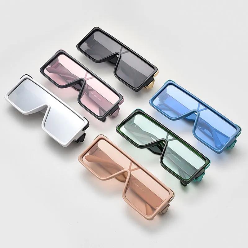 Fashion Oversized Square Sunglasses Men Lens Outdoor Tourism Sunscreen Sunshade Glasses Goggles non-polarized