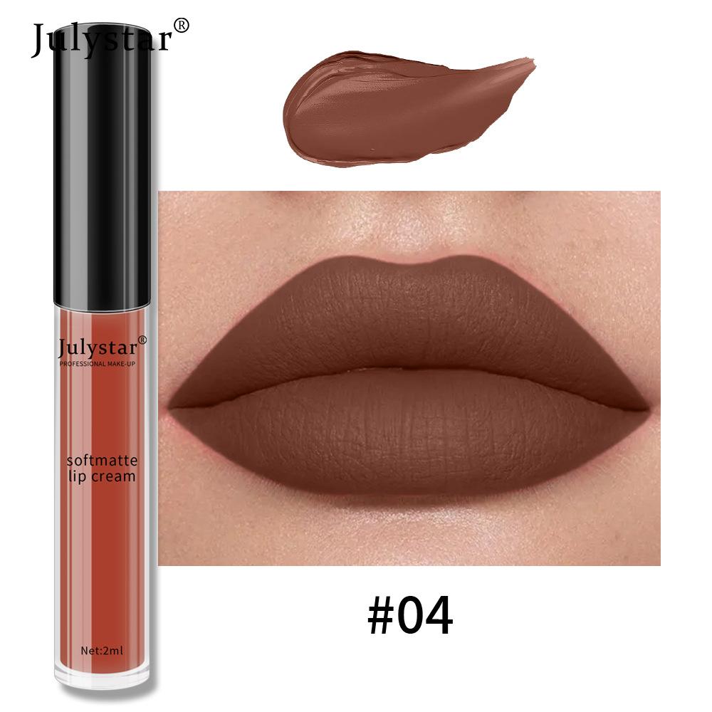 Makeup Matte Lip Glaze Liquid Lipstick Women's Velvet Matte Surface Lasting Non-stick Cup Lip Gloss