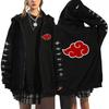 Naruto Men's Cardigan Hooded Sweatshirt Uchiha Itachi Anime Men Women Streetwear Harajuku Akatsuki Hoodies Sweatshirt Clothes