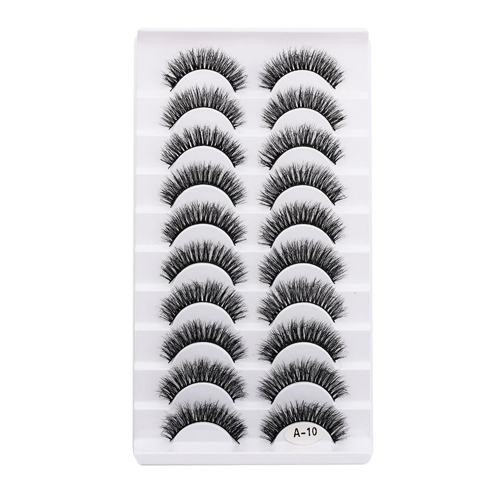 Thick Long False Eyelashes Fluffy Wispies Lashes Beauty Makeup Eyelashes Extension Tools  Woman
