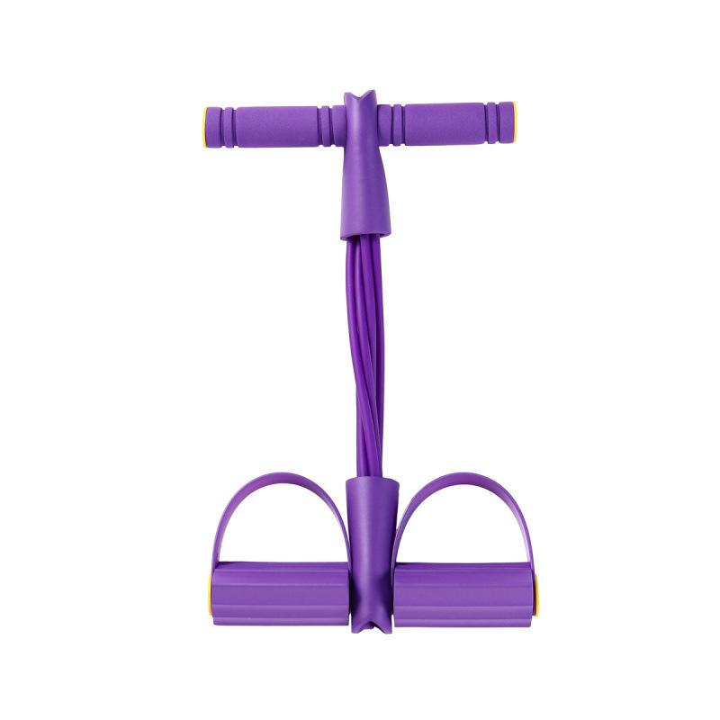 6 Schläuche Naturgummi Pedal Widerstandsbänder mit Griffen Multifunktionaler Yoga Pedal Puller Elast