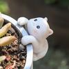 Kletternde Katzenstatue für Blumentopf Niedliche Harz-Katzenfigur Cartoon-Blumentopf Hängende Dekoration für Innen-Außen-Töpfe Vasen Aquarien Feengarten