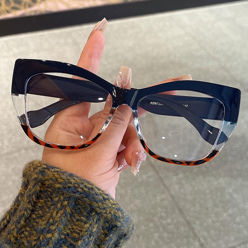 Fashion Trendy Glasses Frames Cat Eye Shape Anti Blue Light Female Eyeglasses  Men's Glasses Frame