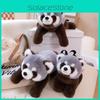 Lying Gray Sitting Raccoon Plush Toy Stuffed Animal Doll Decoration Gift Kids