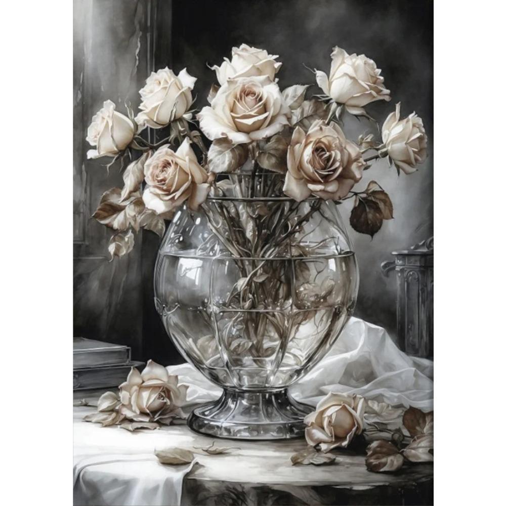 Old Retro Tones Still Life Poster Prints ForHome Decor Victorian Vintage Art Picture Flowers Fruits Canvas Painting Wall Art
