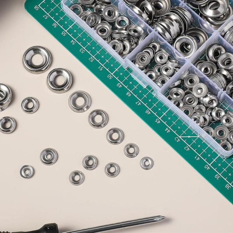160/295Pcs Stainless Steel Conical Washer Replacement Countersunk Head Tapping Screw Washer Easy to Installation