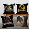 Dinosaur Cartoon Jurassic Park Cushion Cover Inches Farmhouse Decor Home Throw Pillow Covers for Couch Decorations