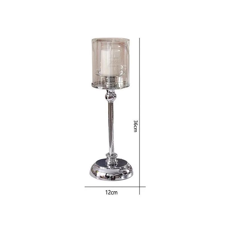 European luxury candlestick+candle,Romantic candlelight dinner prop,home room decor,modern wedding decoration Art ornaments Gift