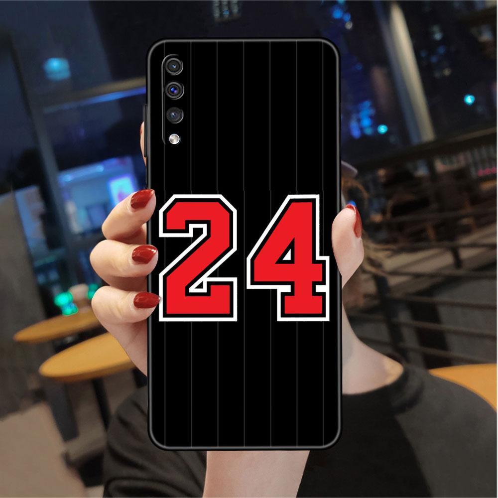 Coque pour Samsung Galaxy A50 A70 A30 A20s A20e A10 A40 A10s A10e M52 M51 M31 M30s M21 Noir Housse de téléphone Numéro porte-bonheur