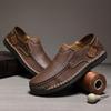 Fashion New Handmade Leather Men Shoes Casual Comfortable Men Slip On Leather Loafers Men Flats Hot Sale Moccasins Tooling Shoes Man