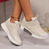 Autumn Women's Flat Shoes New Lace Up Breathable Mesh Platform Shoes for Women Casual Sneakers Outdoor Fashion Women's Tenis