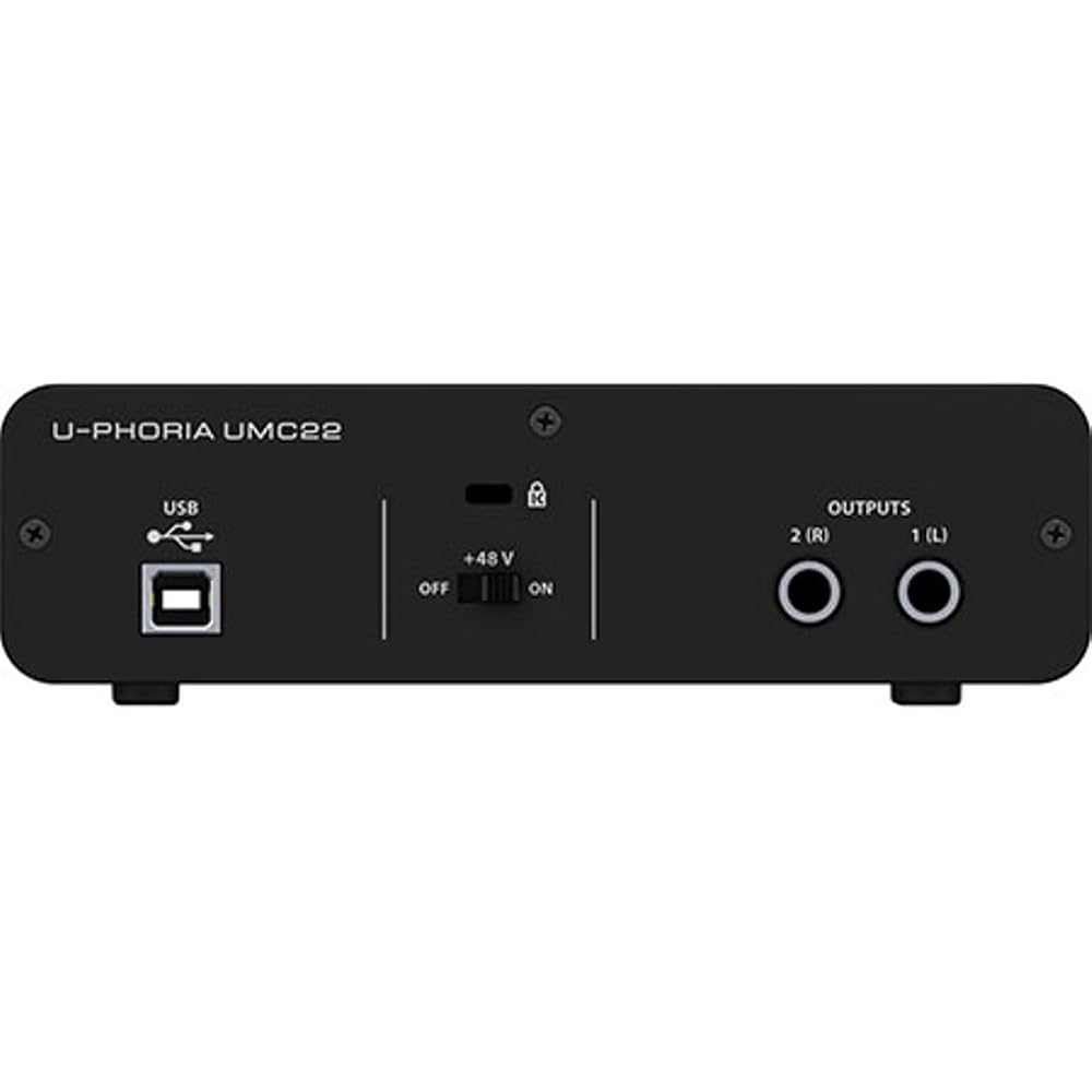 BEHRINGER UMC22 USB Audio Interface with Behringer Microphone Preamp