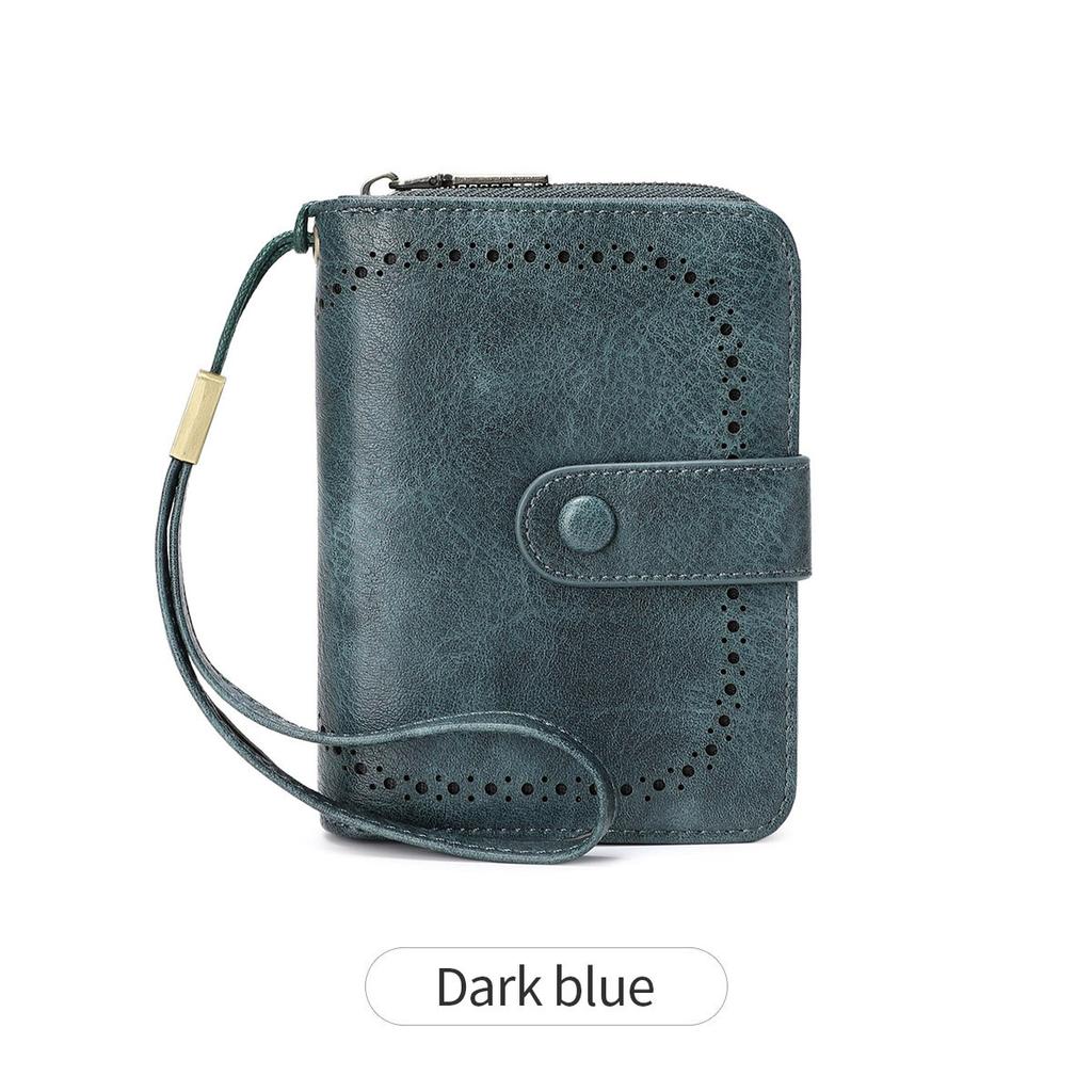 Women's RFID Blocking Bifold Wallet Dual Zipper Large Capacity Card Slots Coin Pouch ID Window Casual Durable Purse Gift