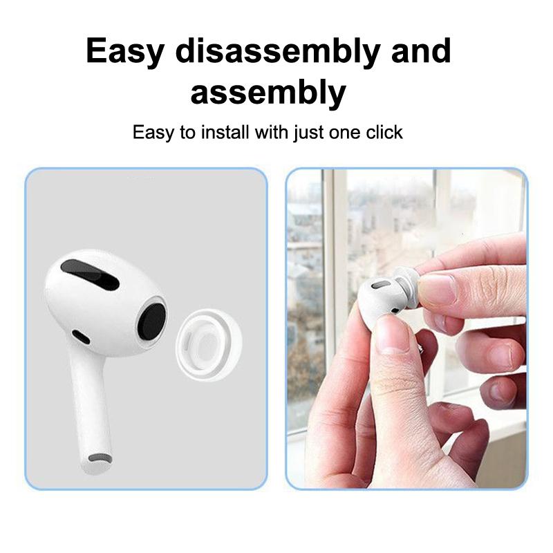 Miękkie Silikonowe Końcówki do Uszu Dla Airpods Pro 1/2 Ochronna Nakładka na Słuchawki Redukcja Szumów Otwór Poduszki do Uszu Dla Apple Air Pods Pro