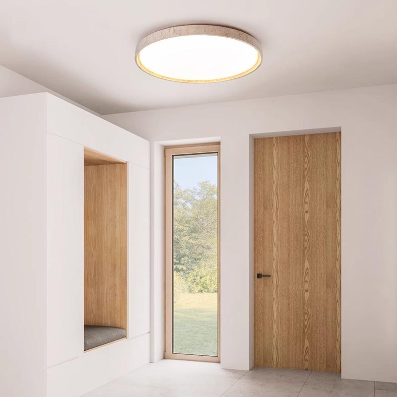Led Ceiling Lamp Yellow Cave Stone Downlight Retro Japanese Wabi-sabi Lights Cream Balcony For Living Room Bedroom Wall lamp