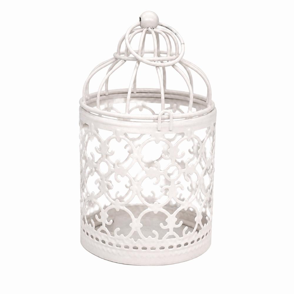 Iron Art Candle Holder Bird Cage Desktop Ornament Craft Wedding Ornament