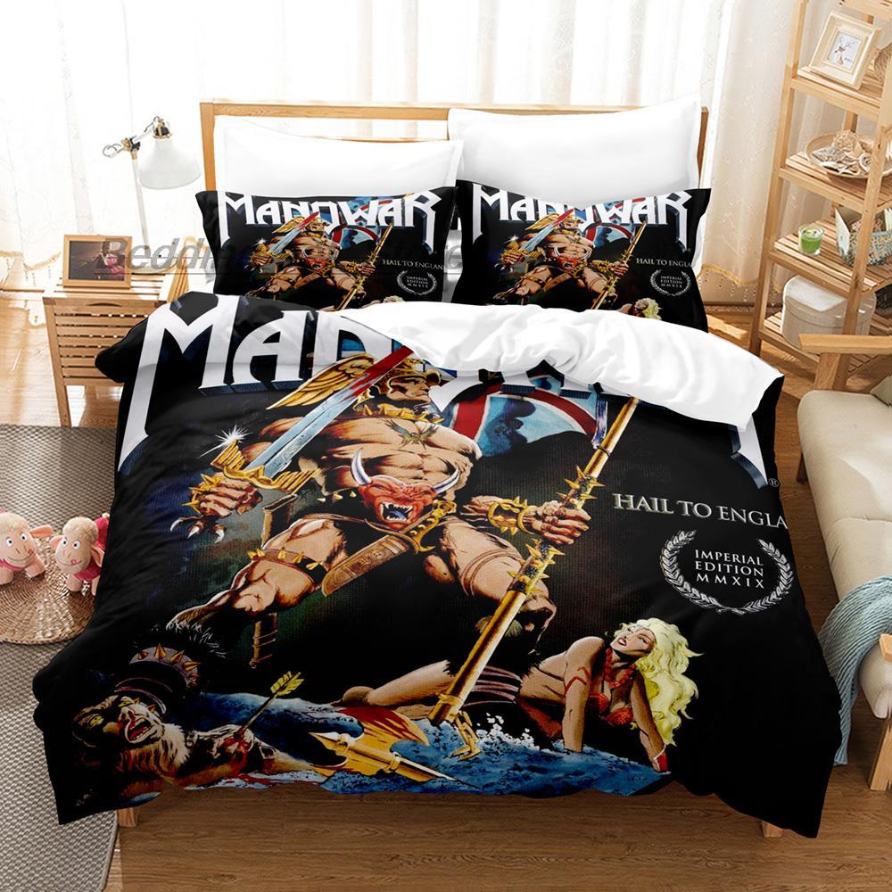 Comforter Manowar Bedding Set Single Twin Full Queen King Size Bed Set Aldult Kid Bedroom Duvet Sets 3D Print Hip Hop