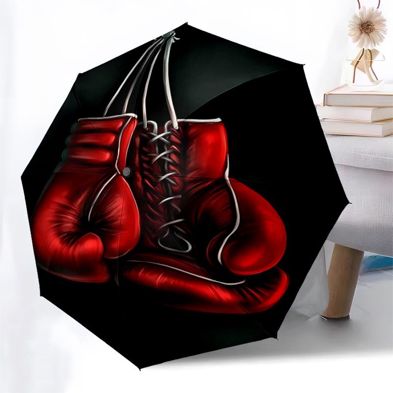 Boxing Gloves with Automatic Opening Umbrella: Portable Folding Design, 8-Bone Iron Frame, Outdoor, Ideal Gift for Fans, Travelers, Daily Us