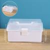 Large Capacity Transparent Plastic Folding Tool Storage Box - Portable with Handle Storage, Suitable for Home and Garage Tools
